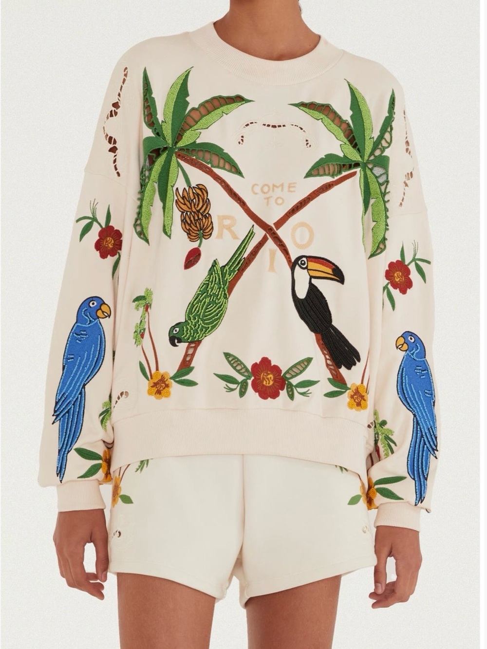 FARM Rio Coconut Trees Come to Rio Sweatshirt.